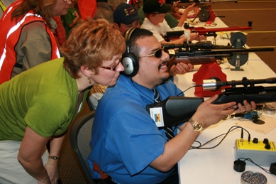 "GREAT JOB! YOU HIT IT RIGHT IN THE CENTER. I SWEAR! YOU'RE REALLY GOOD." lol, aim a little more left