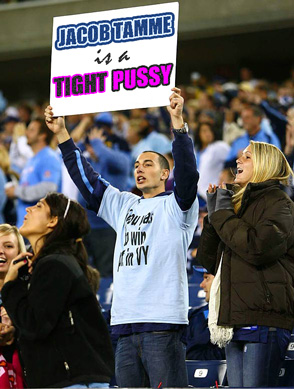 Harold Buckhauer, punctuated a sentence one time Jacob Tamme is a TIGHT PUSSY