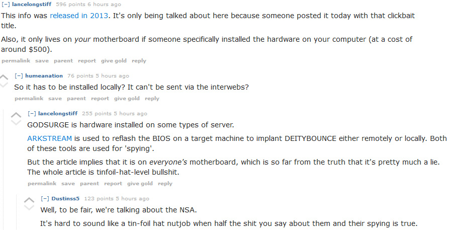 If I had to add anything to this discussion, it would be that 1) certain pieces of hardware purchased online by certain people like to make pit-stops in Northern Virginia for certain unknown reasons, and 2) DEITYBOUNCE should not be on ANYONE's machine.