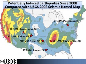 This top secret slide shows earthquakes induced by strategic fracking in the US