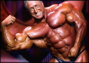 You can be an inhuman monster just like this man -- Read Healthy As Fuck! by Dr. Angstrom H. Troubador, and dehydrate yourself until your skin is nothing but a thin sheet over your muscles. It also decreases chances of ball itch!